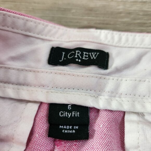 J. Crew Pink City Fit Cotton Shorts With 4" Inseam Womens Size 6 - Picture 9 of 11